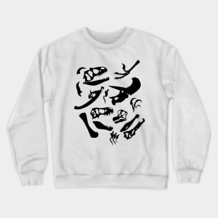 Dinosaur Bones (Black and White) Crewneck Sweatshirt